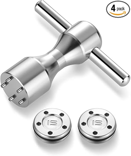 Golf Putter Weights 2pcs 5g/10g/15g/20g/25g/30g/35g/40g/45g with Wrench Kit Set Compatible with Titleist Scotty Cameron Putter Golf Accessory (2pcs 15g+Wrench)